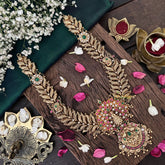 Vriksham Peacock Floral 1 gm Gold Long Neckpiece-G18744