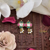 Vriksham Unique Floral Maharashtrian Style Press Bugadi-Pearl-Green-J3085