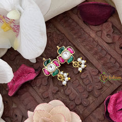 Vriksham Unique Floral Maharashtrian Style Press Bugadi-Pearl-Green-J3085