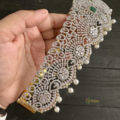 Premium American Diamond Bridal Hipbelt - Floral - G11504