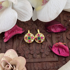 Vriksham Antique Designer Maharashtrian Style Press Bugadi-Red Green & White-J3092