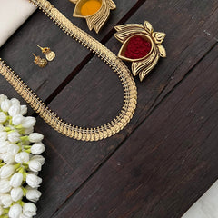 Vriksham Minimalist Temple Style Kasulaperu Long Neckpiece-G22425