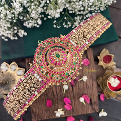 Vriksham Designer Floral Style 1 gm Gold Hipbelt-Gold Bead-G18751