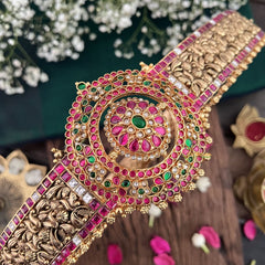 Vriksham Designer Floral Style 1 gm Gold Hipbelt-Gold Bead-G18751