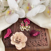 Vriksham Unique Floral Maharashtrian Style Press Bugadi-Red Green & White-J3096