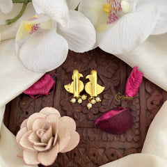 Vriksham Bird Shape Maharashtrian Style Press Bugadi-Red Green & White-J3107