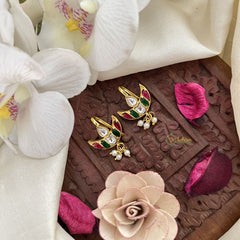 Vriksham Diya Shape Maharashtrian Style Press Bugadi-Red Green & White-J3106