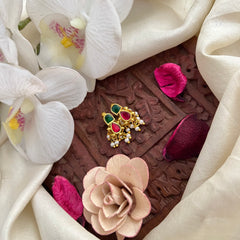 Vriksham Designer Maharashtrian Style Press Bugadi-Green Red-Pearl-J3078