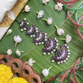 Vriksham Elegant Black Polish Traditional Precious Kemp Mang Tikka-G17579