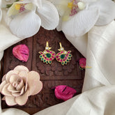 Vriksham Bird Shape Maharashtrian Style Press Bugadi-Red Green-J3103