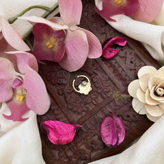 Vriksham Floral Kundan Jadau Septum Ring-Red Green-J3958