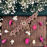 Elegant 1 gm Gold AD Stone Floral Choker-G14319