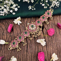 Elegant 1 gm Gold AD Stone Floral Choker-G14319