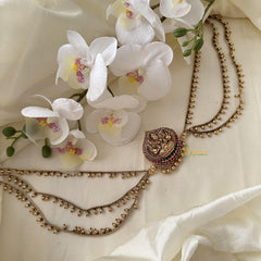 Premium Lakshmi Elephant Jada Billai with Gold Bead Maatil-G14900