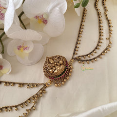 Premium Lakshmi Elephant Jada Billai with Gold Bead Maatil-G14900