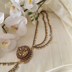 Premium Lakshmi Elephant Jada Billai with Gold Bead Maatil-G14900