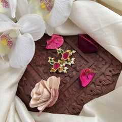 Vriksham Bird Shape Maharashtrian Style Press Bugadi-Red Green-J3102