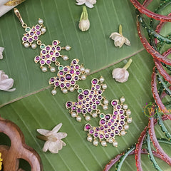 Vriksham Exquisite Traditional Kemp Stone Maang Tikka-G17552