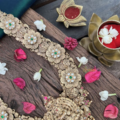 Vriksham Lakshmi Coin Pendant 1 gm gold Temple Neckpiece-G17067