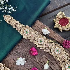 Vriksham Lakshmi Coin Pendant 1 gm gold Temple Neckpiece-G17067