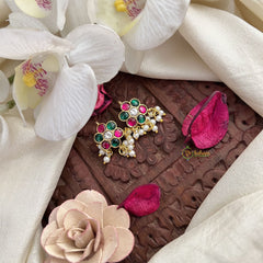 Vriksham Exclusive Floral Maharashtrian Style Press Bugadi-Red Green & White-J3095