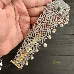Elegant Mayil Bridal American Diamond Hipbelt - Green- G11528