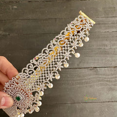 Elegant Mayil Bridal American Diamond Hipbelt - Green- G11528