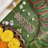 Vriksham Traditional Kemp Stone Half Moon Style Maang Tikka-G17551