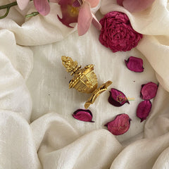 Gold Look Alike Kumkum Box-Lakshmi-G15189