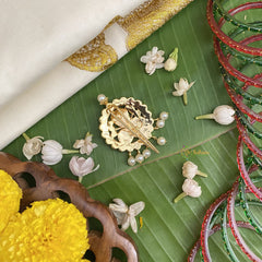 Vriksham Traditional Peacock Kemp Jada Billai-G17558