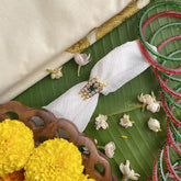 Vriksham Precious Kemp Finger Ring-White Green-Pearl-G17536