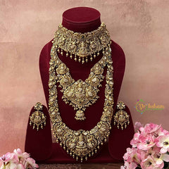 Vriksham Bridal Classic 3 Layered Lakshmi AD Stone Bridal Set-G21188