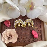 Vriksham Half Moon Style Maharashtrian Style Press Bugadi-White-J3115