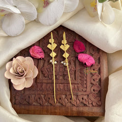 Vriksham Antique Bugadi Style Earrings-Red Green & White-Pearl-J3119