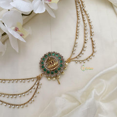 Stylish AD Stone Lakshmi Jada Billai with Pearl Maatil-G14850