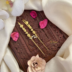 Vriksham Unique Designer Bugadi Style Earrings-Red Green & White-Pearl-J3122