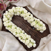 Vriksham Fastive White Jasmin Buds Gajra Flower Accessories ( Gundu malli )-H1231