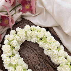 Vriksham Fastive White Jasmin Buds Gajra Flower Accessories ( Gundu malli )-H1231
