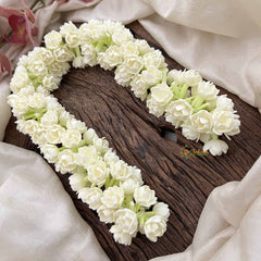 Vriksham Fastive White Jasmin Buds Gajra Flower Accessories ( Gundu malli )-H1231