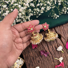 Vriksham Exquisite Floral Style 1 gm gold Jhumka-G18761