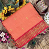 Vriksham Orange & Red Border With Butta Design Kalyani Cotton Saree-VS4953