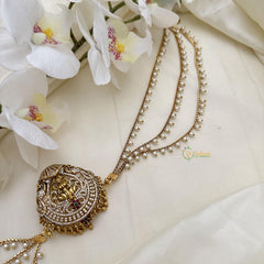 AD Stone Lakshmi Jada Billai with Pearl Maatil-G14843