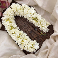 Vriksham Elegance White Jasmin Gajra Flower Accessories-H1232