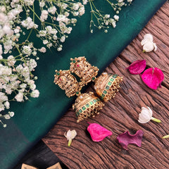 Vriksham Unique 1 gm gold Lakshmi Jhumka-G17068