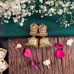 Vriksham Unique 1 gm gold Lakshmi Jhumka-G17068