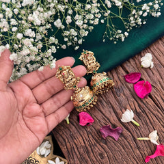 Vriksham Unique 1 gm gold Lakshmi Jhumka-G17068