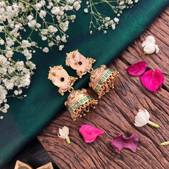 Vriksham Unique 1 gm gold Lakshmi Jhumka-G17068