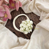 Vriksham Soft Bloom Jasmine Floral With Leaf Hair Rubber-H1240