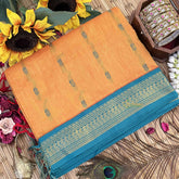 Vriksham Yellow & Pine Green Border With Butta Design Kalyani Cotton Saree-VS4957