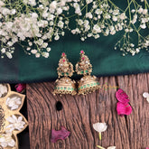 Vriksham Unique Peacock 1 gm gold Jhumka-G17073